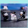Entzückender Halloween-Bär und Elf Mini-Figuren Harz Handwerksdekorationen DIY