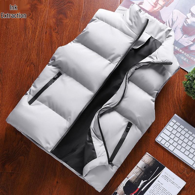 Herren Trendige Winter 2023 Samtgefütterte Baumwollweste: Warme Oberbekleidung Weste Jacke