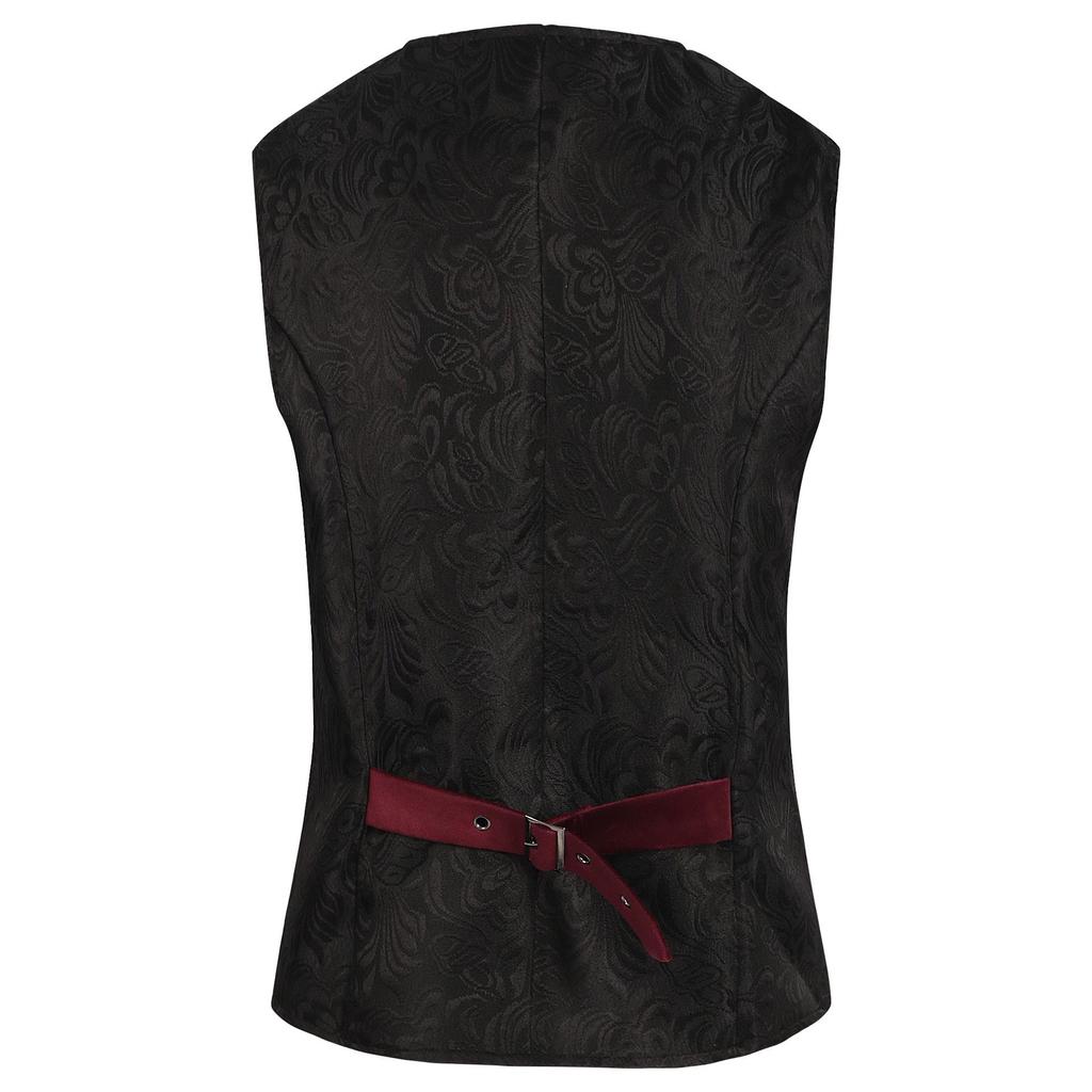 2024 Men's European & American Trendy Rock V-neck Single-breasted Waistcoat