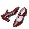 Modern Fashion Woman's Shoes with Soft Rubber Sole One Button Design Comfortable Small Leather Work Shoes for Summer