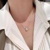 Women's Teardrop Necklace PT950 Platinum Moissanite Pure Tough Meaning Neck-Line Flattering Feminine Gift