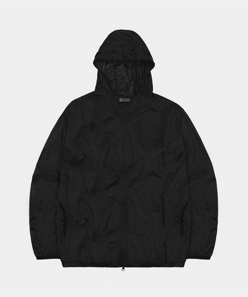 LETTERCOMO Light Sheer Hooded Jacket Black