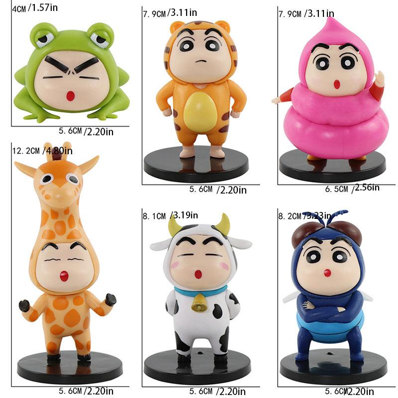 

Шин-чан Фигурка из воскового мелка ручной работы Креативное украшение Лягушка Жираф Корова ПВХ Игрушка