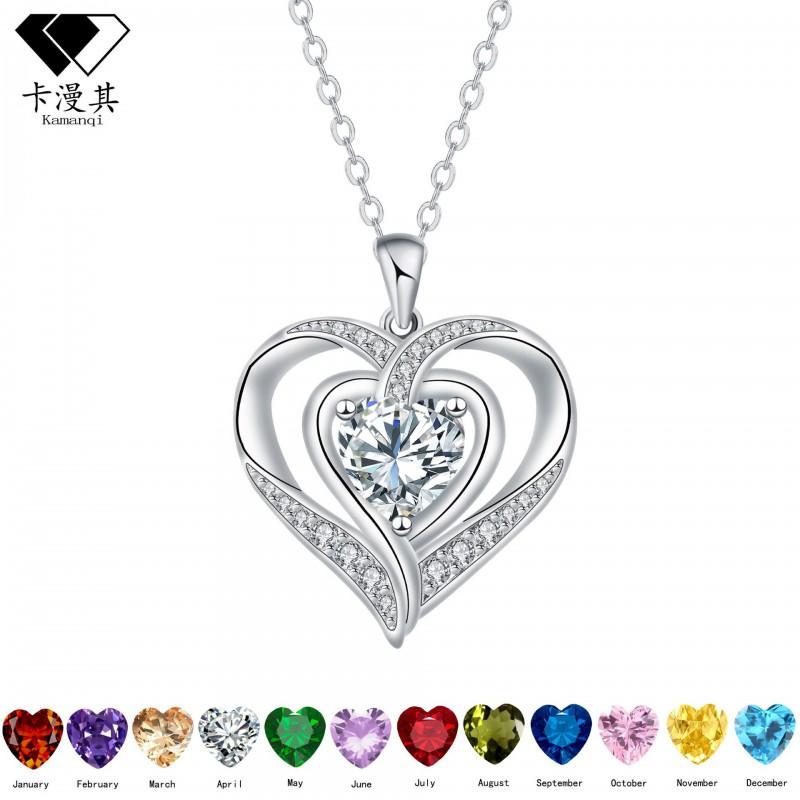 Heart Shape Rhinestone Pendant Necklace Women Copper Chain Fashion Jewelry 2025
