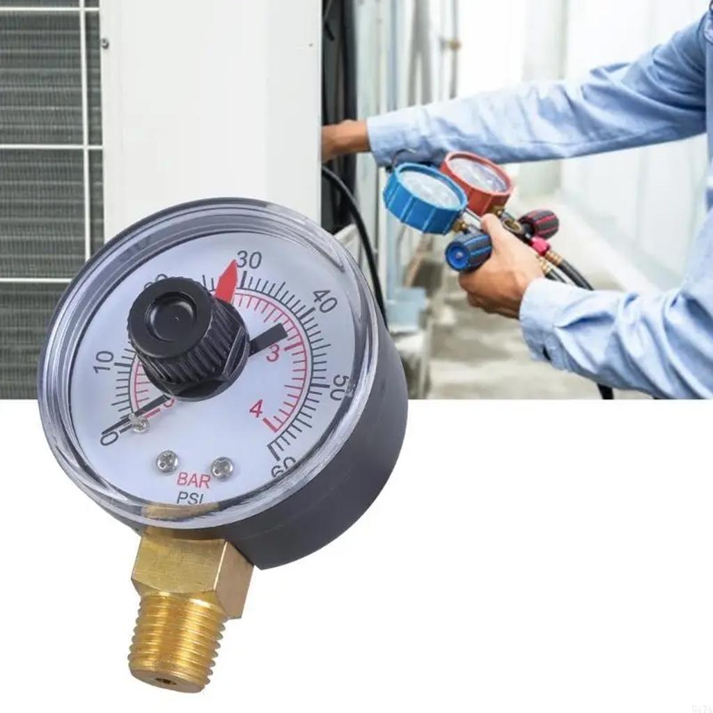 Brass Manual Air Release Valves with Pressure Gauge For Pool Filter Systems Swimming Pool Maintenance Accessory