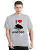 I Love Isopod T Shirt Isopods Animals Lovers Gift Cotton Graphic Unisex O-neck T-shirt Men Clothing Oversized Tshirt