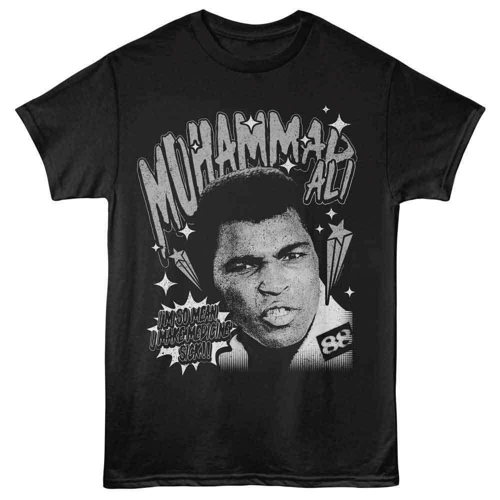 Muhammad Ali - Make Medicine Sick - Adult Unisex Short Sleeve T-Shirt - Black XL