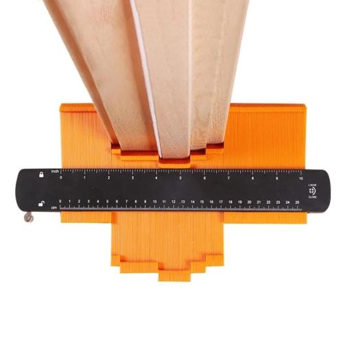 Contour Gauge with Lock, Shape and Outline Gauge for Duplicating Shape Profiles | 6/10-Inch Irregular Arc Measurement with Lock | Woodworking Outline