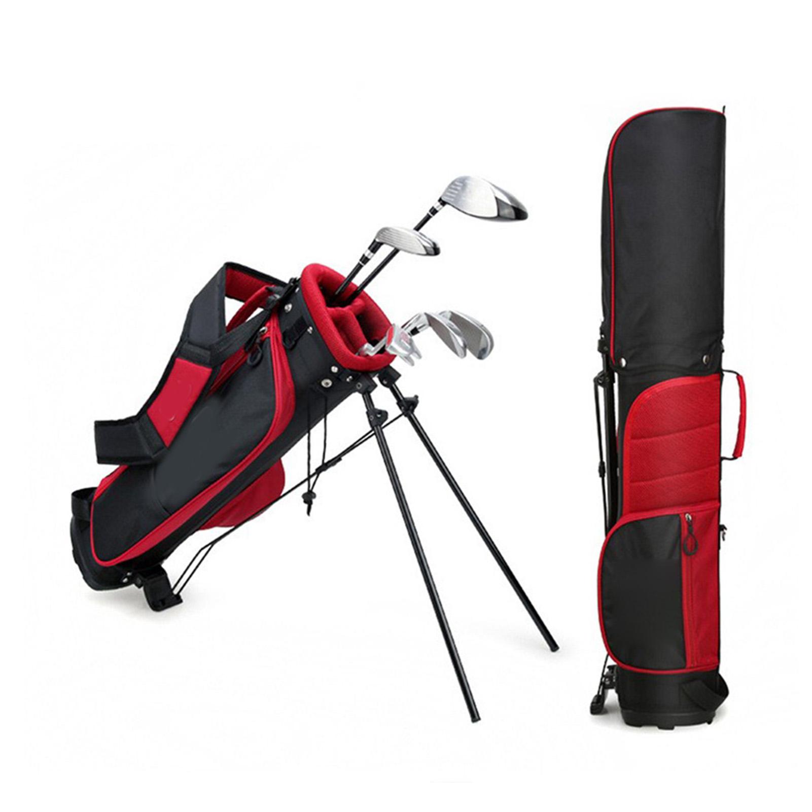 5 STuks Kids Club Set Legering Junior Hout IJzer en Putter Club Trainingsset met Stand Bag Headcovers voor Beginner Jongens en Ages 6–8 zwart