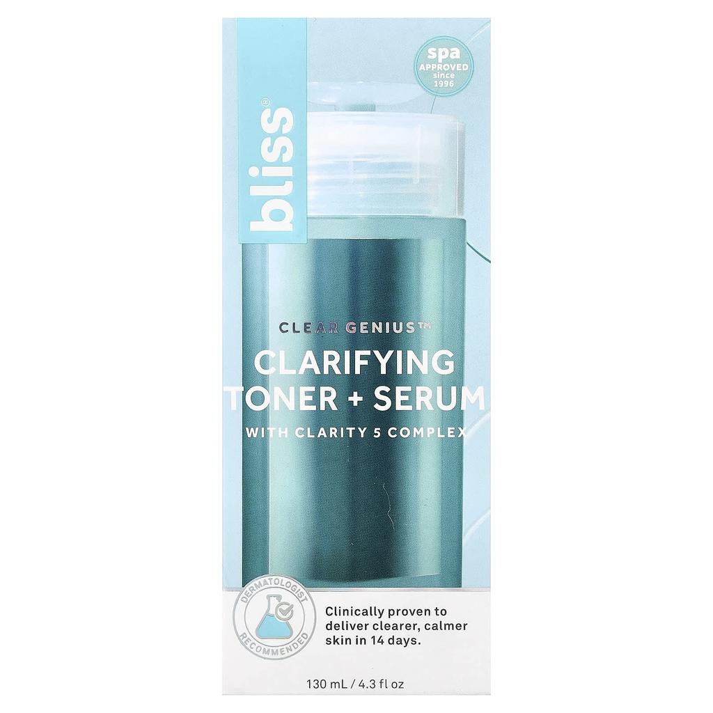Bliss, Clear Genius™, Clarifying Toner + Serum, 130ml (4.3fl oz)