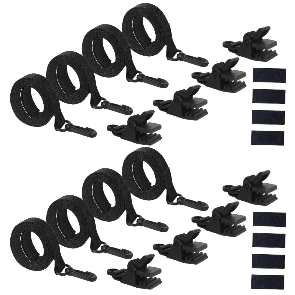 

Swimming Pools Solar Cover Reel Straps Blanket Cover Reels Straps Clips Solar Cover Roller Attachment Fastener for Inground Pool чорний