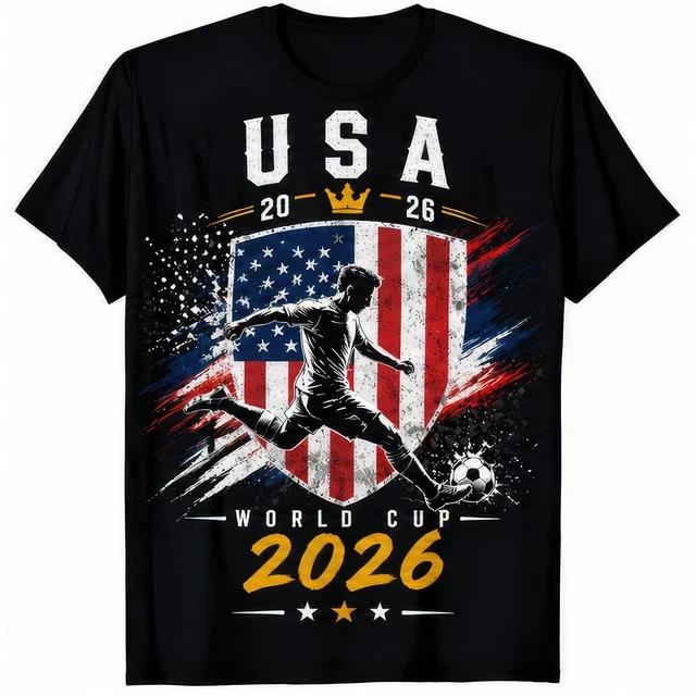 USA 2026 World Cup Football Fan T Shirt Unisexs Unisexs Kids S