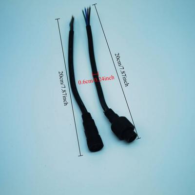 4P 4-core 0.5 Square 6mm Waterproof Connecting Wire T-shaped Male  Female Docking Bar Plug Temperature Sensor Plug-in Connector