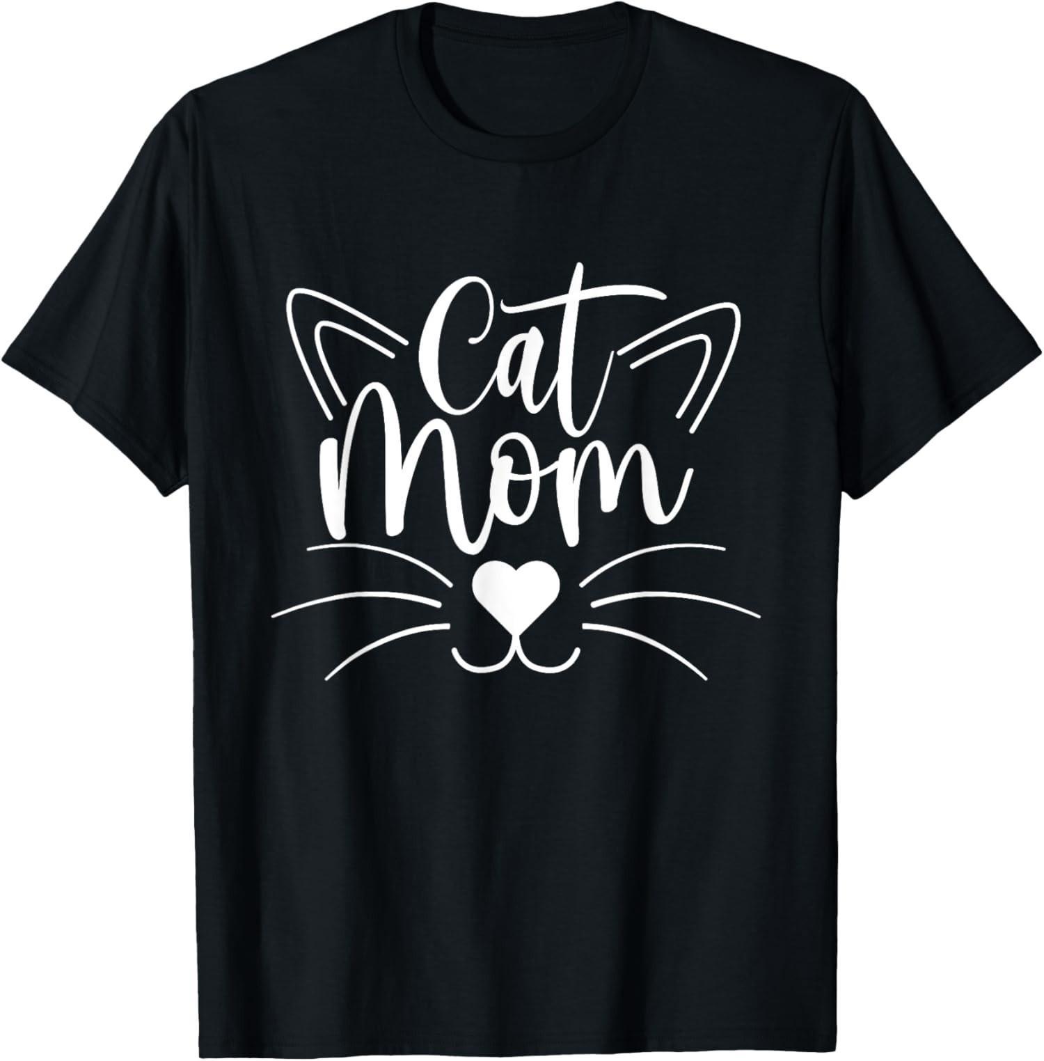 Cat Mom Cute Cool Design Gift for Cat Kitten Lover Unisex T-Shirt XXXXL