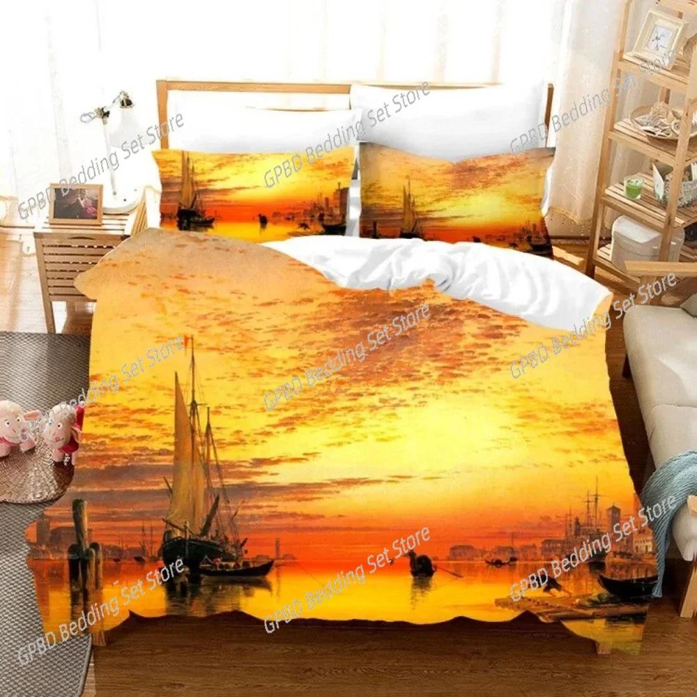 Oil Painting Van Gogh Star Sky Bedding Set Bedroom Soft Modern Bedspreads Comefortable Duvet Cover Quilt Cover And Pillowcase