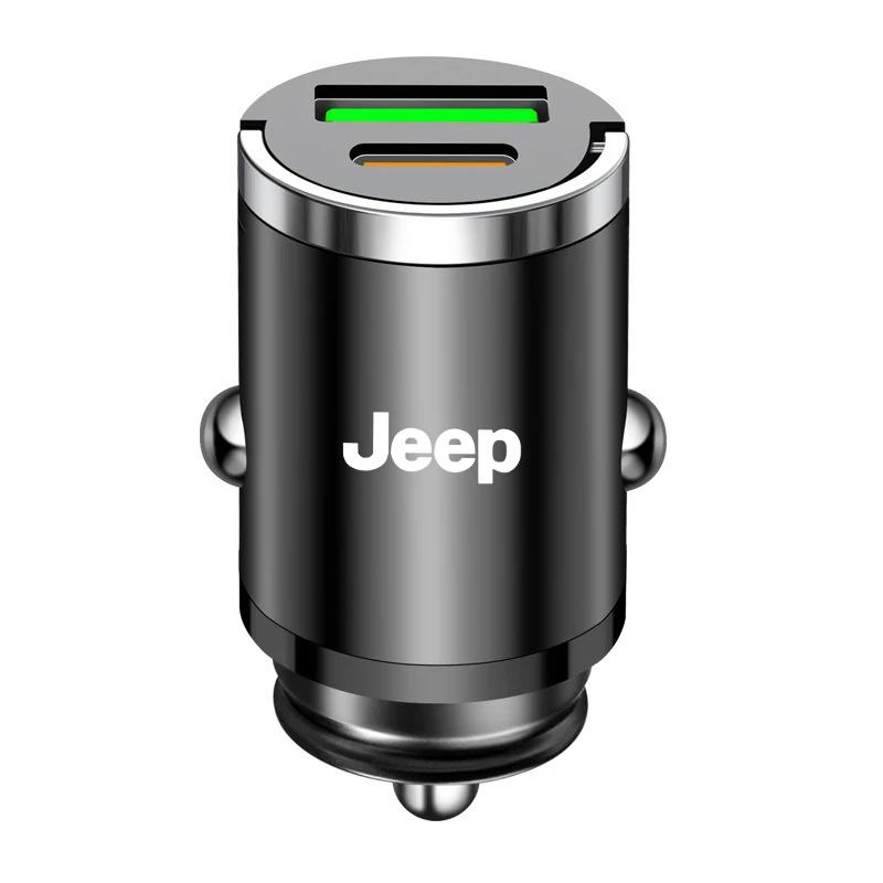 

For Jeep 100W Car Charger Fast Charging USB C Car Phone Charger Adapter For Jeep Wrangler JL JK Gladiator Grand Liberty Chero