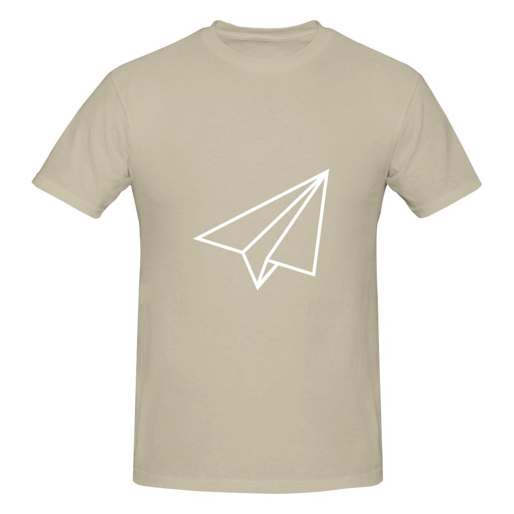 White Paper Plane Aeroplane Airplane Glider Lightweight Tshirt Commuting Casual Antistatic Basic Tee