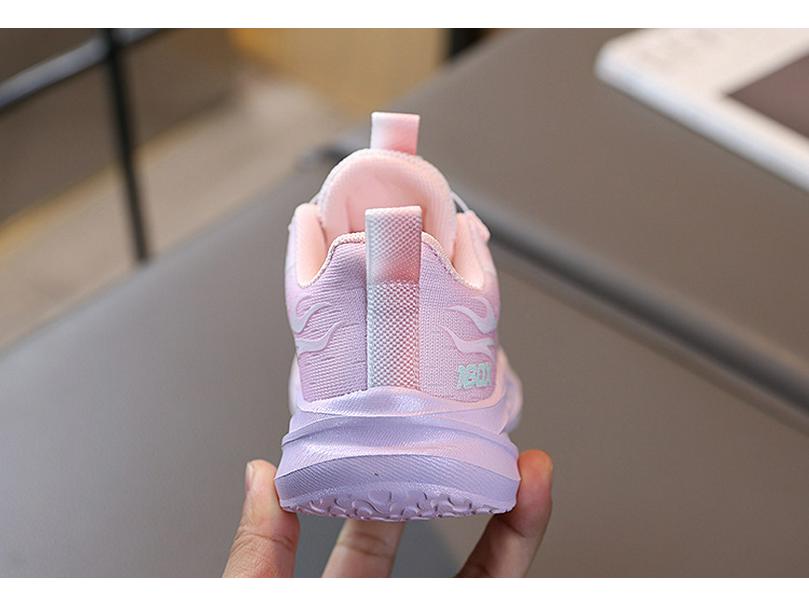 Kids' Gradient Sports Shoes with Rotating Button - 2026 Spring Lightweight Running Sneakers for Girls