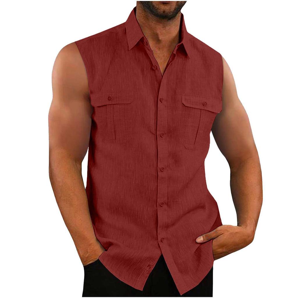 Mens Summer Surf Beach Tank Top Large Size Casual Breathable Sleeveless Top Loose Tank Top Man Shirt