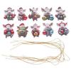 10pc Christmas Hat Pig Decoration Cartoon Car Pendant Hanging Tree Ornament