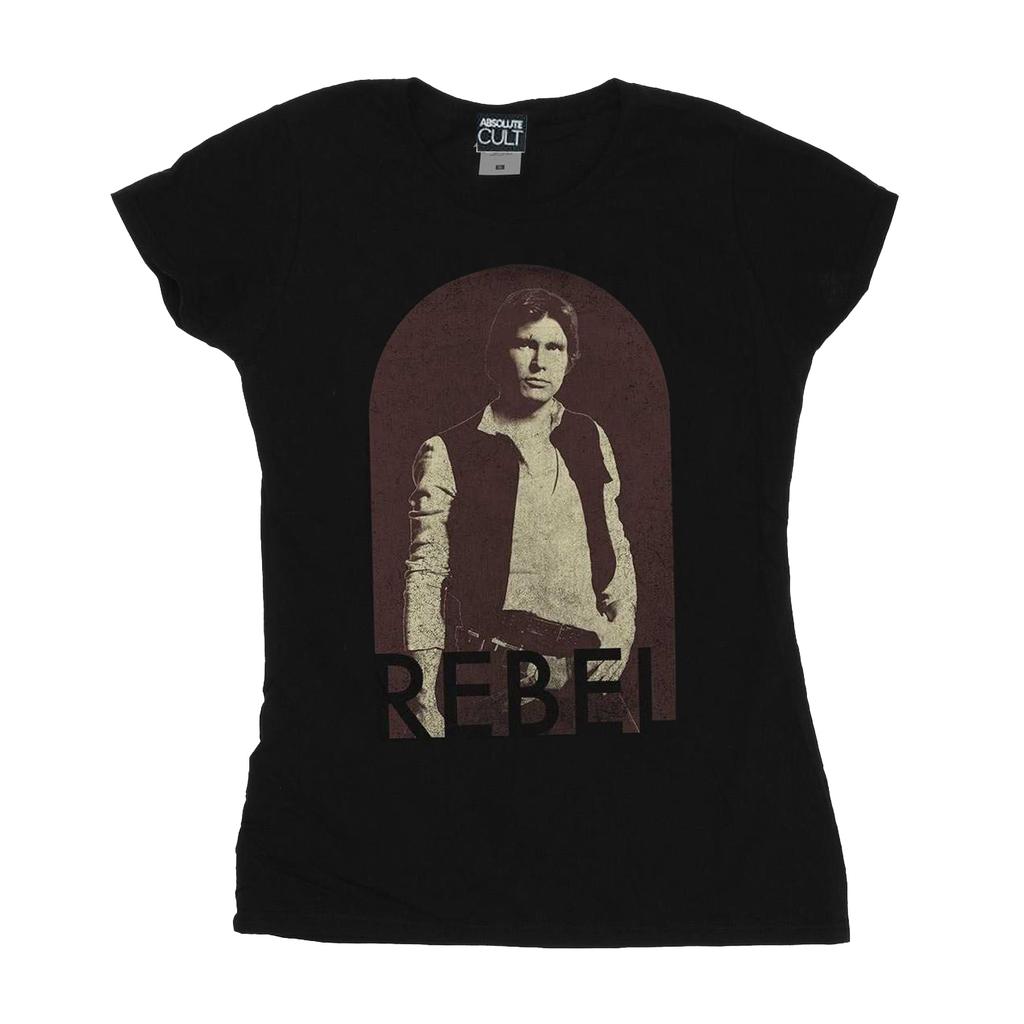 STAR WARS Womens/Ladies Han Solo Rebel Cotton T-Shirt