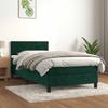 Vidaxl Łóżko Kontynentalne Z Materacem, Zielone, Aksamit, 90X200 Cm
