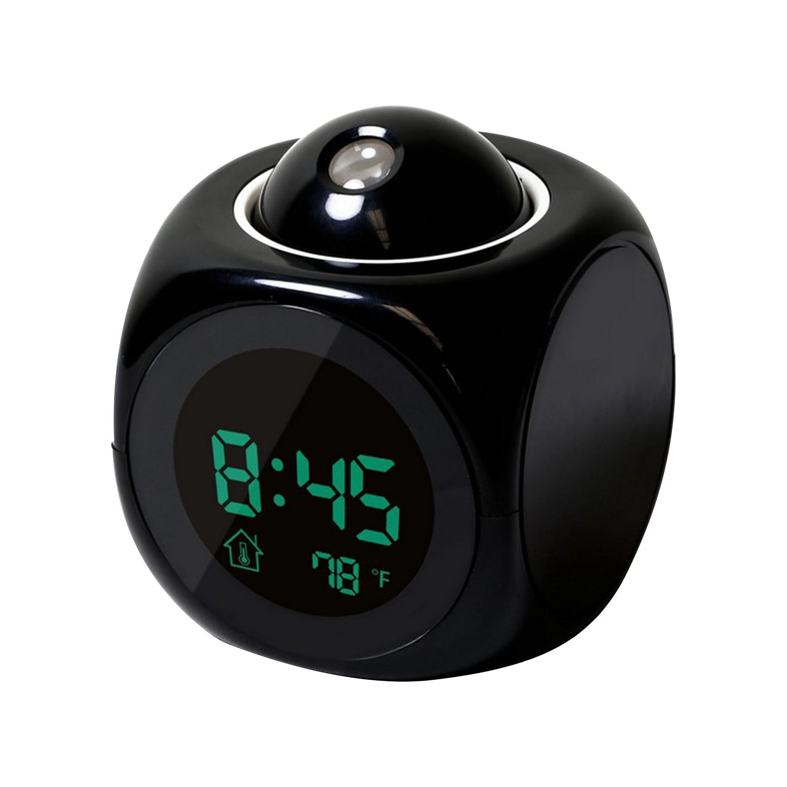 

Персонализированная многофункциональная проекция, английские часы, светодиодная проекция, будильник, голосовые часы и оповещение звонком One Size чёрный