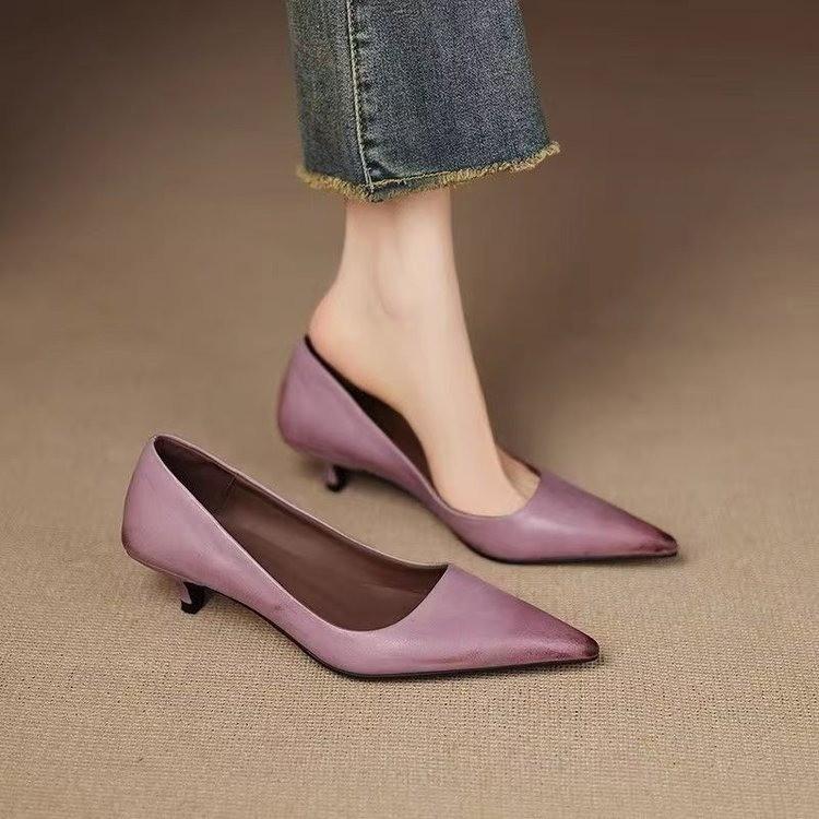 New Style Women s Shoes - Pointed Toe, Medium Heel, Single Strap Design 34