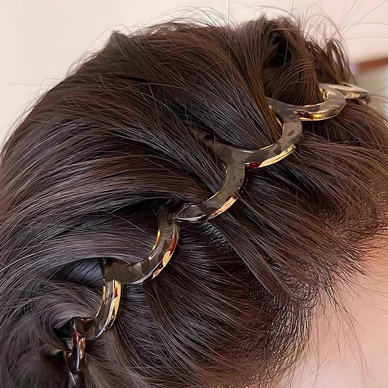 Headband Hair Comb Zigzag Band Notched Headband Woman Man Girl Christmas Birthday Gift Rescue Broken Hair Artifact