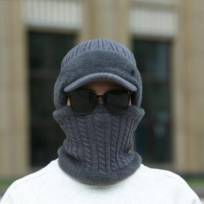 Cappello da uomo anziano, berretto invernale in velluto, caldo cappello di lana lavorato a maglia, da nonno
