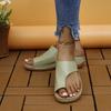 Spring and Summer Footwear Plus Size Casual Round-headed Soft-soled Wedges Flat-bottomed Beach Sandals and Slippers Women's Shoes