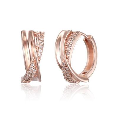 [Jewelry] 14K GF Cross Ring One-Touch Earrings GIGFEE005