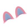 Motorcycle Helmet Cat Ears PVC Creative Cute Helmet Cover Sticker Helmet Accessory Pink + Blue