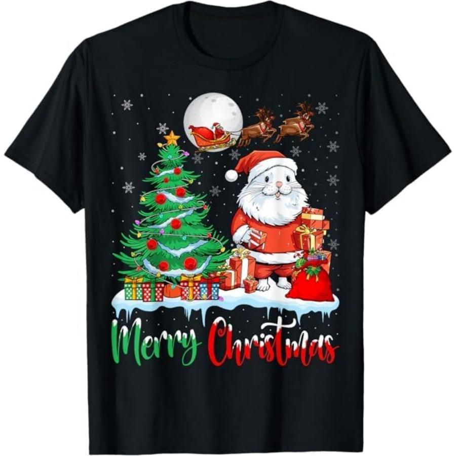 

Hamster Santa Hat Xmas Lights Tree Merry Christmas Hamster T-Shirt GIU1 Mens Womens Tank Top Sweatshirt Hoodie Longsleeve 841 Black XXXXXL різнокольоровий