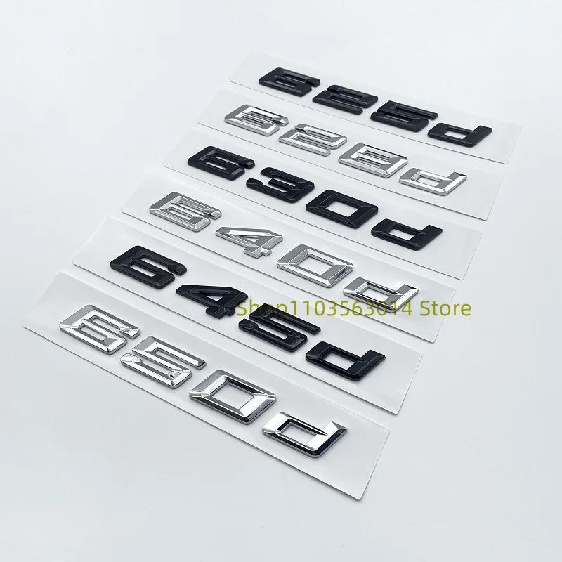 New Numbers Letters 620d 625d 628d 630d 635d 640d 645d 650d ABS Emblem for 6 Series Car Trunk E63 E64 F06 F12 Sticker 620d