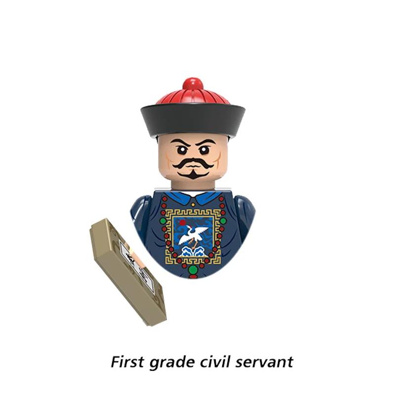 Kids Toys Chinese Ancient Historical Figures Military Soldiers Imperial Guard Military Commanders Model Building Blocks Gifts