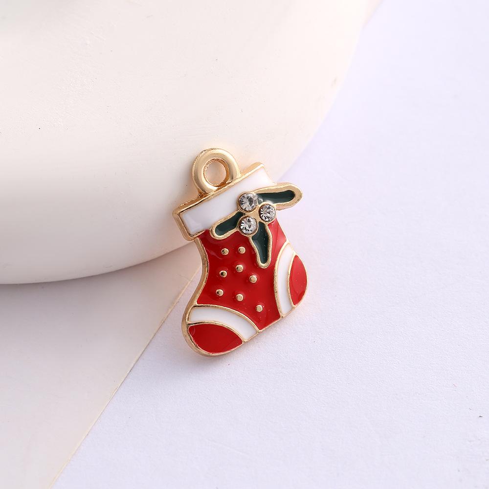 Alloy Drip Cartoon Santa Snowman Bells Diy Bracelet Pendant Pendant Accessories
