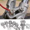 Universal Stainless Steel M6 Nut Bolt Screws Set for Motorcycle Battery Terminal Scooter ATV Dirt Bike Battery Cable Fastener