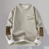 Men's Fleece-Lined Round Neck Pullover Sweater