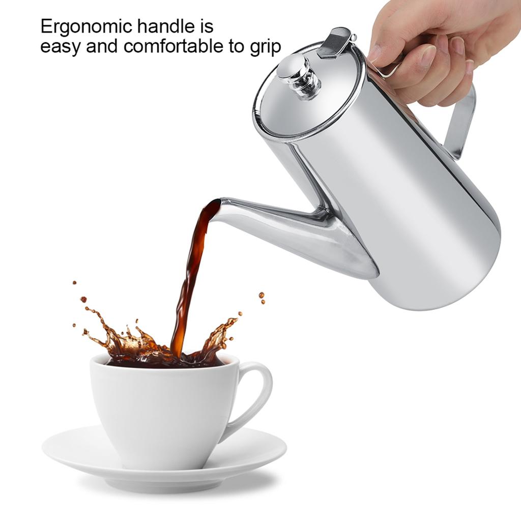 2L Thickened Stainless Steel Teapot Elegant Tea Coffee Water Kettle for Home Restaurant #2