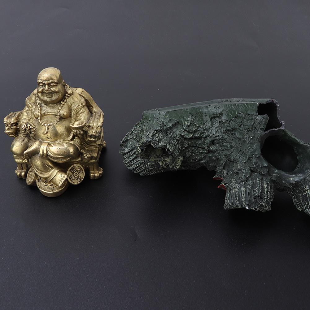 Čistá mosaz Usmívající se Maitréja Buddha Geomantická sbírka Symbol bohatství a štěstí