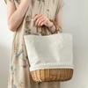 Strohhüte und Handtaschen für Damen Rattan Geflochtene Tragetaschen Große Kapazität Damen Strand Handtasche mit oberem Griff