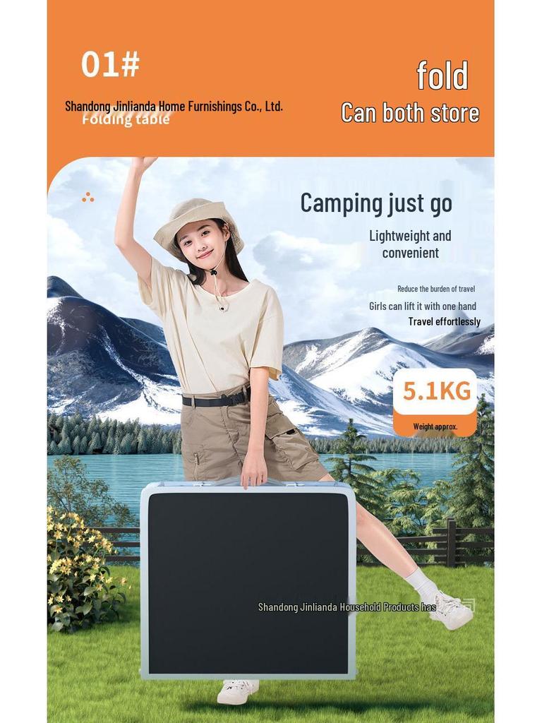 Portable Outdoor Camping and Market Folding Table