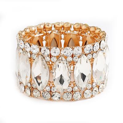 Jewelry, Fashion Versatile Full Diamond Luxury Elastic Bracelet