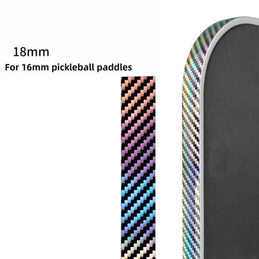 Laser Glittering Pickleball Racket Edge Sticker Luminous Shock Absorption Frame Protective Tape Scratch-proof Anti-fall