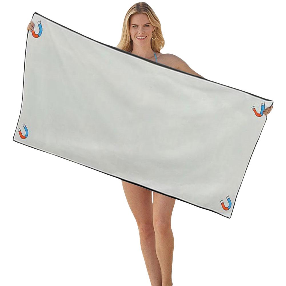 Outdoor Magnetisches Badetuch Korallenfleece Schnelltrocknendes Tuch Pooltuch für Schwimmbad Reisen Camping Strand