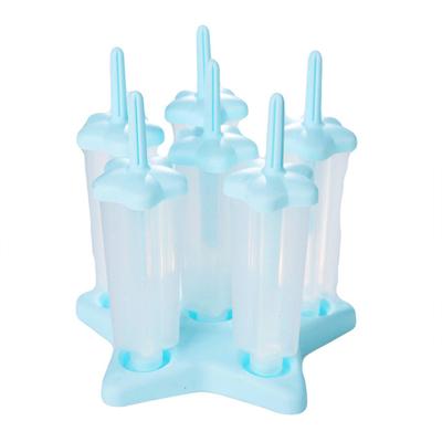 6PCS Plastic Ice Cream Mould DIY Reusable Ice Mold Detachable Ice Making Tool