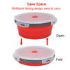 Collapsible Food Storage Containers Round with Lid,Kitchen Stacking Silicone Collapsible Meal Prep Container Dishwasher Safe