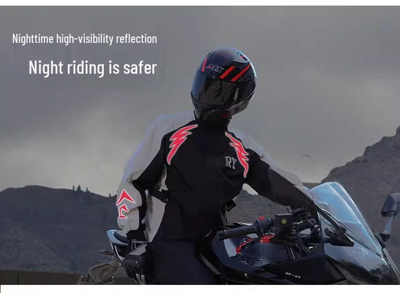 Men's Motorcycle Rain Suit: Thickened Stormproof Jacket & Pants for Riders