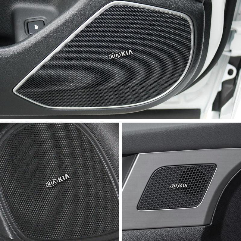 4/8pcs Metal Car Audio Decoration Sticker Auto Badge Decal For Kia Sportage Ceed Optima Forte 5 3 4 K Morning Picanto Rio Stonic zqdtx40